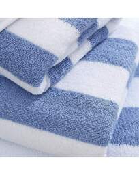 Bianca Reversible Stripe Jacquard Towels Blue - Bianca - Size: Bath Towel - thumbnail 5