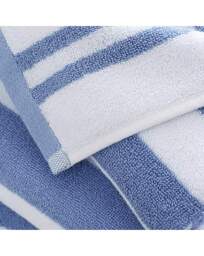 Bianca Reversible Stripe Jacquard Towels Blue - Bianca - Size: Bath Towel - thumbnail 2