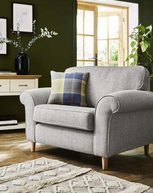 Julipa Chiltern Fabric Snuggle Chair Silver - Julipa - image 1