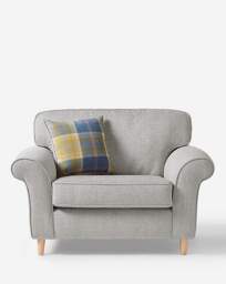Julipa Chiltern Fabric Snuggle Chair Silver - Julipa - thumbnail 2