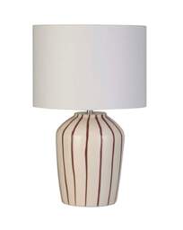 Merrow Burgundy Stripe Ceramic Lamp Burgundy - Searchlight - thumbnail 3