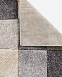 Sara Carved Chequerboard Rug Grey - Homemaker - Size: 80X150 - thumbnail 2