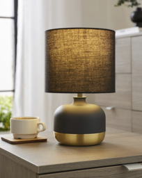 Black and Gold Touch Table Lamp Black - Searchlight