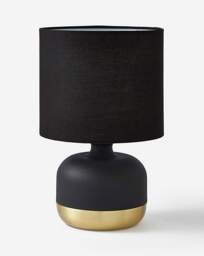 Black and Gold Touch Table Lamp Black - Searchlight - thumbnail 2