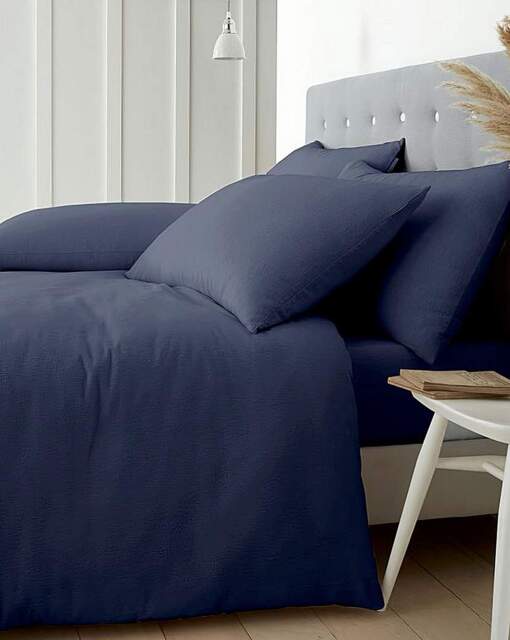 Catherine Lansfield Cotton Duvet Set Navy - Catherine Lansfield - Size: SINGLE - image 1