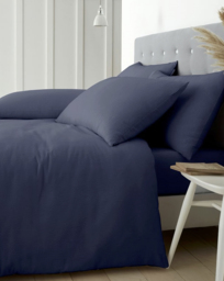 Catherine Lansfield Cotton Duvet Set Navy - Catherine Lansfield - Size: SINGLE - thumbnail 1