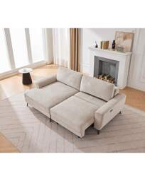 Miller Recliner Corner Sofa bed Natural - Sofa Source - thumbnail 2