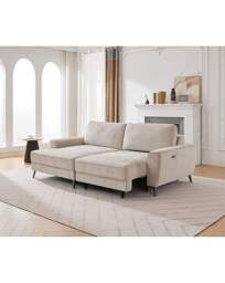 Miller Recliner Corner Sofa bed Natural - Sofa Source - thumbnail 3
