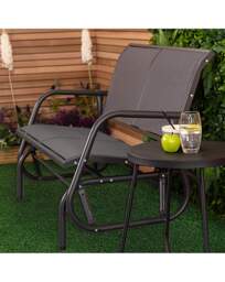 Charles Bentley Rocking Glider Bench Grey - Charles Bentley - thumbnail 2