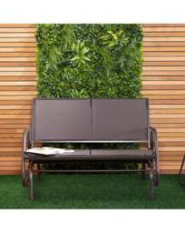 Charles Bentley Rocking Glider Bench Grey - Charles Bentley
