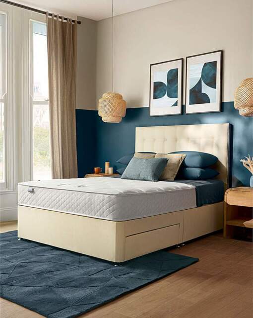 Silentnight 1000 Divanset 2 Drawers Sandstone - Silentnight - Size: SINGLE