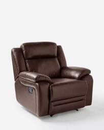 Croft Leather Recliner Chair Chestnut - JD Williams - thumbnail 2