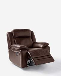 Croft Leather Recliner Chair Chestnut - JD Williams - thumbnail 3