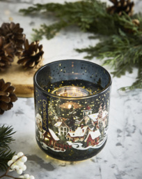 Starlit Night Sky LED Candle Black - Candlelight - thumbnail 1