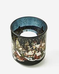 Starlit Night Sky LED Candle Black - Candlelight - thumbnail 2