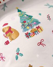 CL Capy Christmas Duvet Cover Set Cream - Catherine Lansfield - Size: SINGLE - thumbnail 4