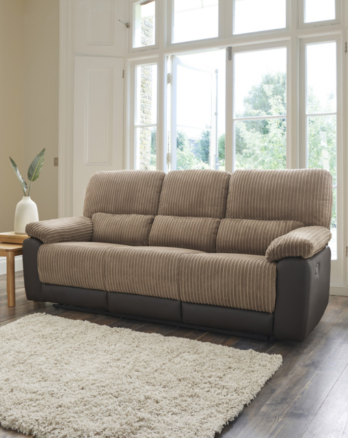 Harlow 3 Seater Recliner Sofa Natural - JD Williams - image 1