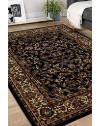 Maestro Traditional Border Woven Rug Black - Homemaker - Size: 120X170 - thumbnail 1