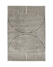 Brio Curved Textured Rug Grey - Homemaker - Size: 120X170 - thumbnail 2