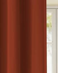 Supersoft Eyelet Curtains Orange - Enhanced Living - Size: 167 x 183cm - thumbnail 2
