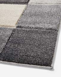 Sara Carved Chequerboard Rug Grey - Homemaker - Size: 200X290 - thumbnail 4