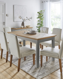 Julipa Ashford Table and 6 Everly Chairs Grey/Natural - Julipa - thumbnail 1