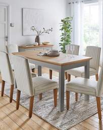Julipa Ashford Table and 6 Everly Chairs Grey/Natural - Julipa - thumbnail 1