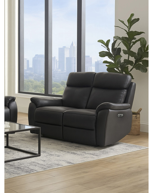 Aspire Kingsmere Power Recliner 2 Seater Black - Aspire - image 1
