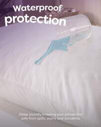 Slumberdown Pillow Protectors - 2 Pack White - Slumberdown - Size: PAIR - thumbnail 4