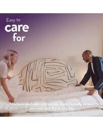 Slumberdown Deep Mattress Topper 10cm White - Slumberdown - Size: SINGLE - thumbnail 2