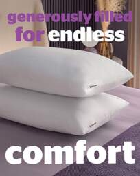 Silentnight Deep Sleep Pack of 2 Pillows White - Silentnight - Size: PAIR - thumbnail 3