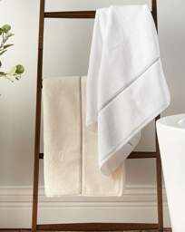 Bianca Zero Twist Satin Stitch Towel Cream - Bianca - Size: Hand Towel - thumbnail 4