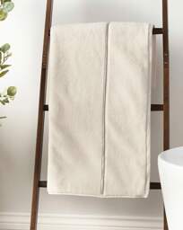 Bianca Zero Twist Satin Stitch Towel Cream - Bianca - Size: Hand Towel - thumbnail 3