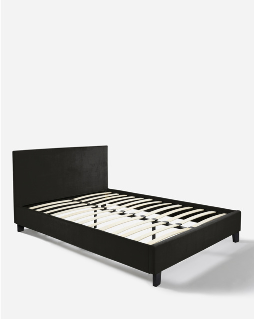 Hayden Velvet Bed Frame Black - JD Williams - Size: DOUBLE - image 1