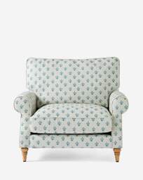Naomi Floral Armchair Natural/Blue - JD Williams - thumbnail 3