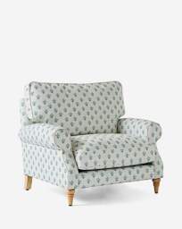 Naomi Floral Armchair Natural/Blue - JD Williams - thumbnail 2