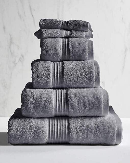 Egyptian Cotton 600gsm Towel Anthracite Anthracite - JD Williams - Size: Pair Face Cloths - image 1