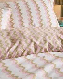 Izzie Reversible Duvet Cover Set Green/Pink - Size: SINGLE - thumbnail 3