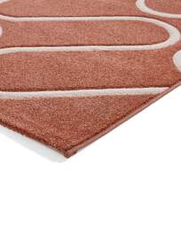 Catherine Lansfield Linear Curve Rug Terracotta - Catherine Lansfield - Size: 80X150 - thumbnail 2
