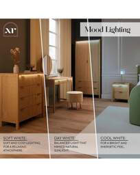 Dakota Dressing Table with Lights OAK - XR Living - thumbnail 2
