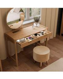 Dakota Dressing Table with Lights OAK - XR Living - thumbnail 3