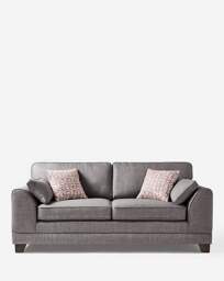 Hilliard Fabric 3 Seater Sofa Charcoal - thumbnail 3