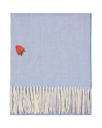Furn. Fruits Embroidered Throw Blue - furn. - Size: 130X180 - thumbnail 2