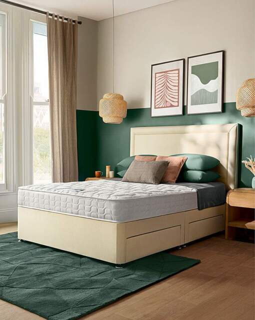Silentnight Miracoil Divan 4 Drawers Sandstone - Silentnight - Size: DOUBLE
