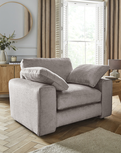 Hunter Chenille Snuggler Chair Grey - JD Williams - image 1