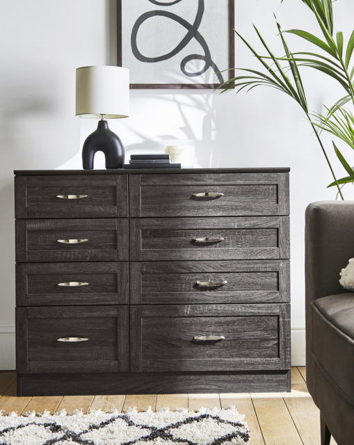 Kingston Wide Chest of Drawers Grey/Oak - JD Williams - image 1