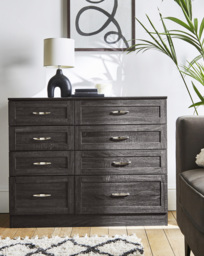 Kingston Wide Chest of Drawers Grey/Oak - JD Williams - thumbnail 1
