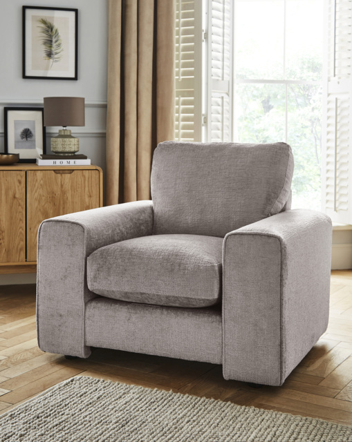 Hunter Chenille Chair Grey - JD Williams - image 1