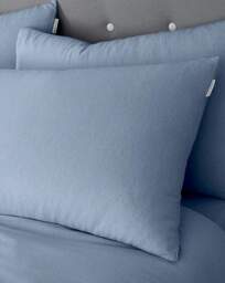 Catherine Lansfield Cotton Pillowcase Lansfield Blue - Catherine Lansfield - Size: PAIR - thumbnail 1