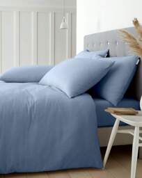 Catherine Lansfield Cotton Pillowcase Lansfield Blue - Catherine Lansfield - Size: PAIR - thumbnail 3